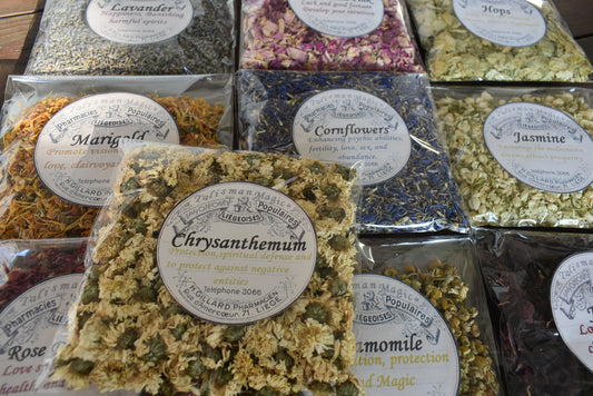 SET of TEN FLOWER BAGS ( dried flowers) 20 gr each one