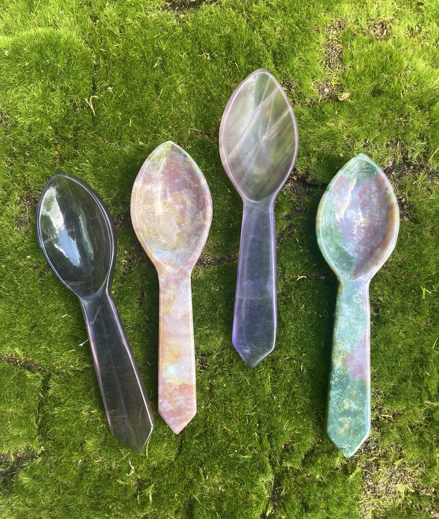Crystals Carving SPOON | Decorative Spoon | Stone carving home decor |