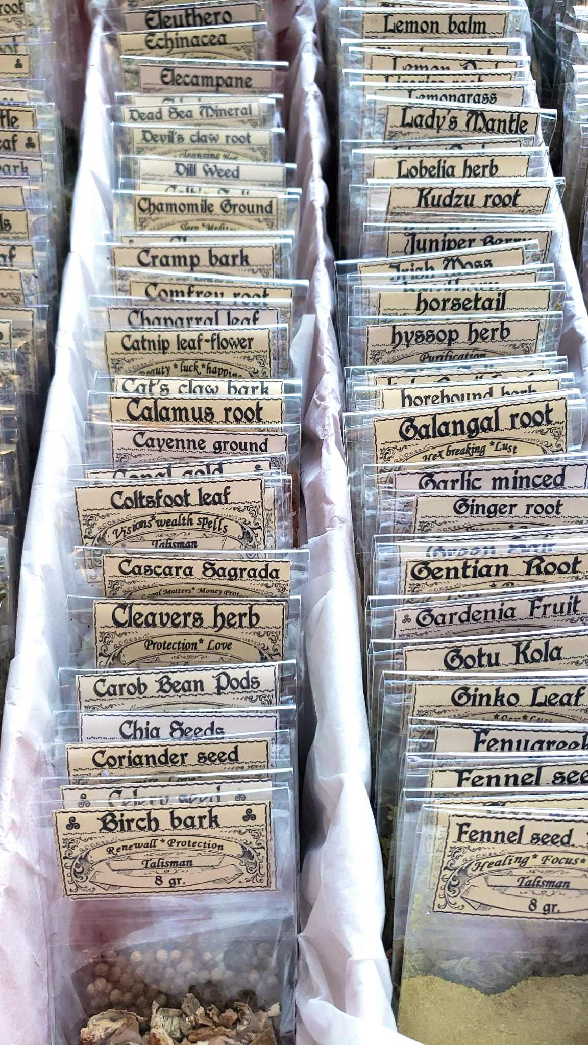 LOT OF HERB Bags Botanical treasure