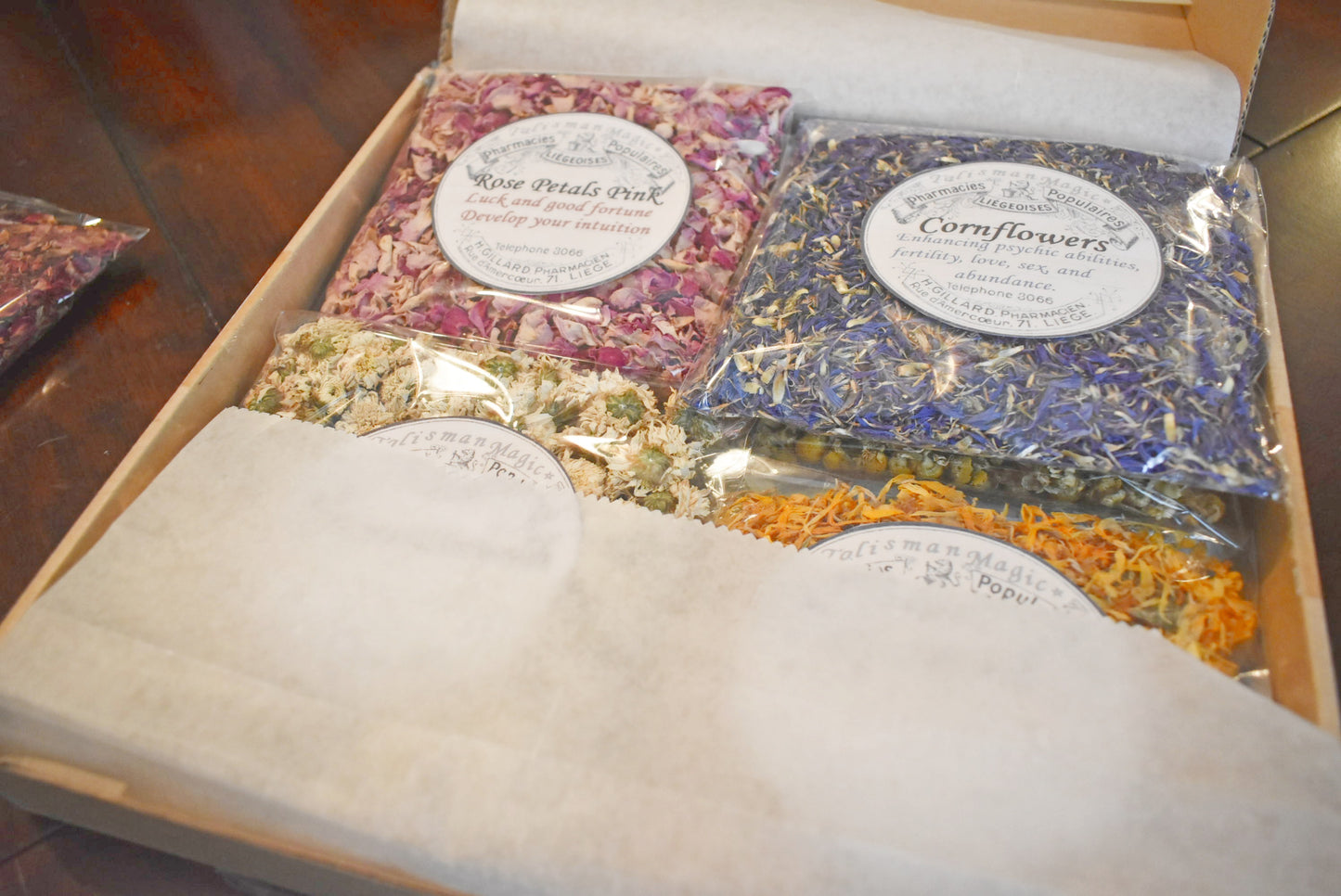 SET of TEN FLOWER BAGS ( dried flowers) 20 gr each one