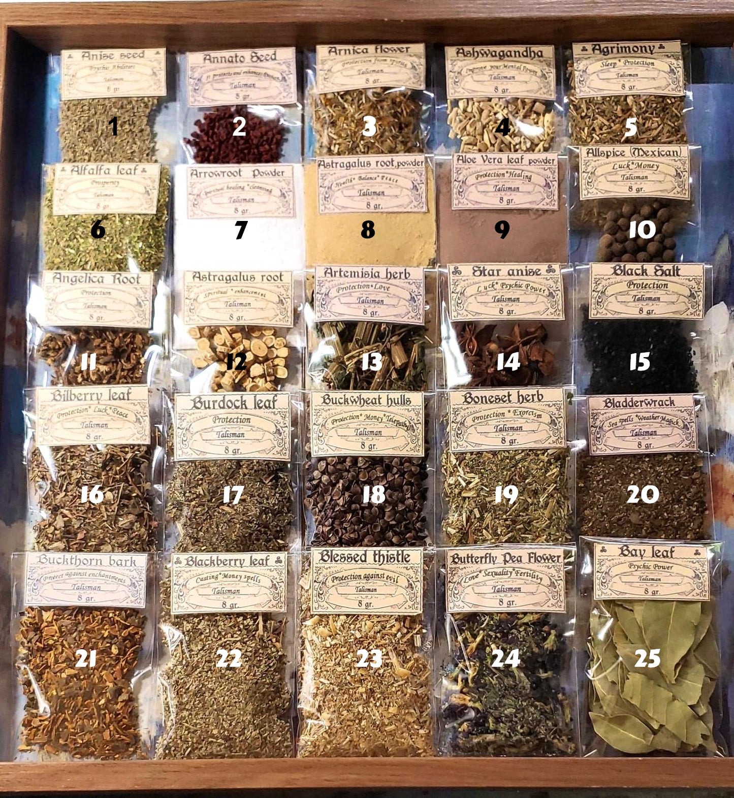 LOT OF HERB Bags Botanical treasure