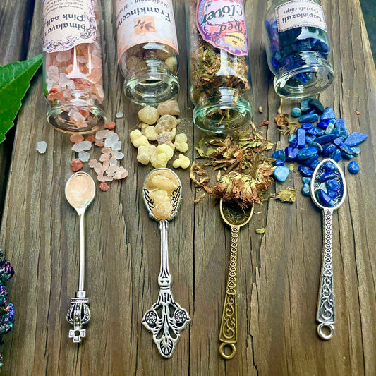 SET of 4 Different Tiny Spoons