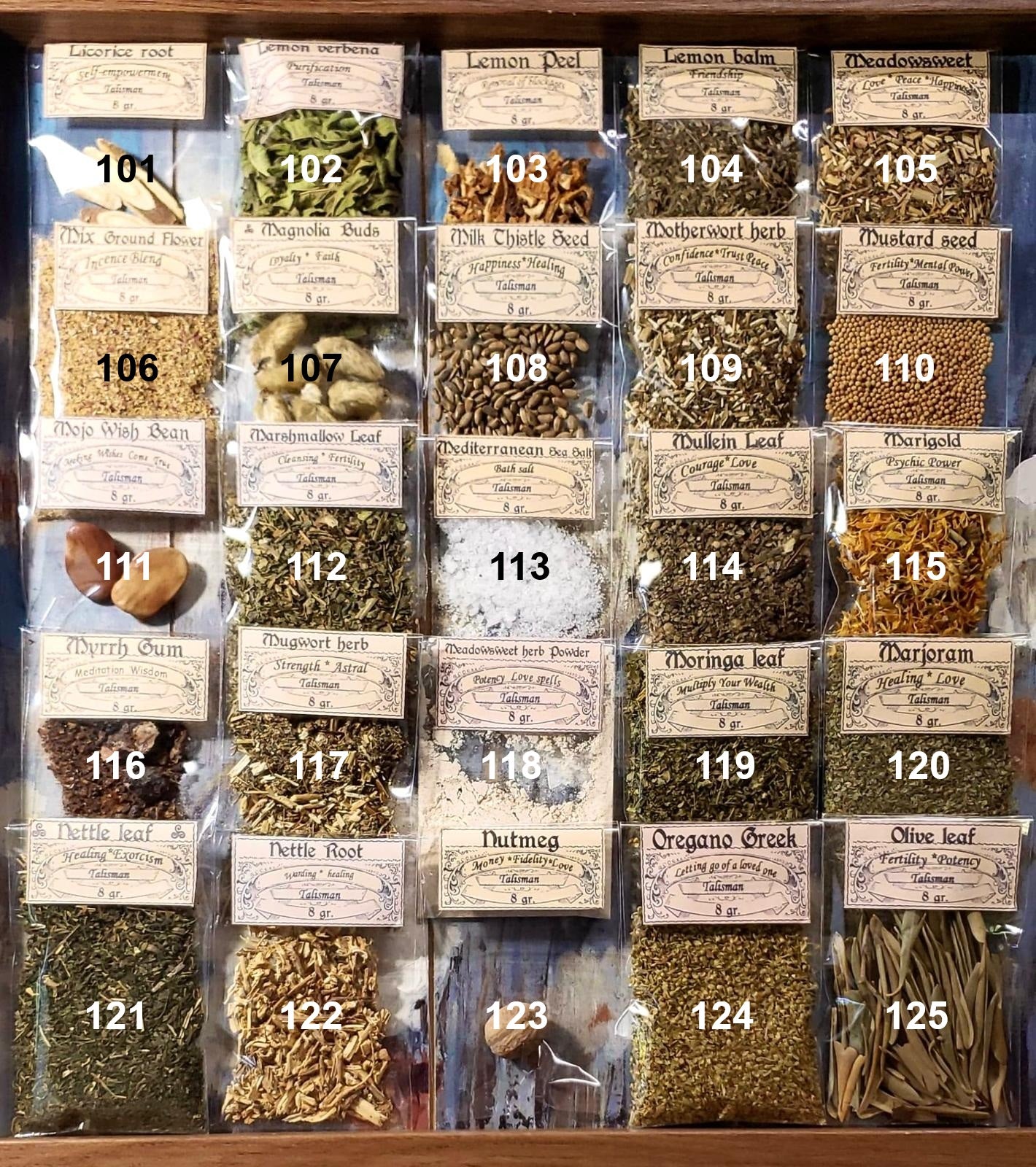 LOT OF HERB Bags Botanical treasure