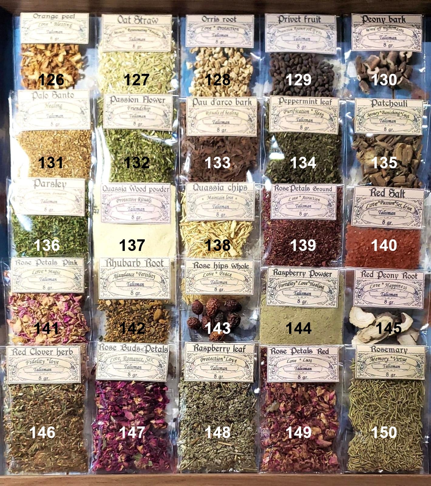 LOT OF HERB Bags Botanical treasure