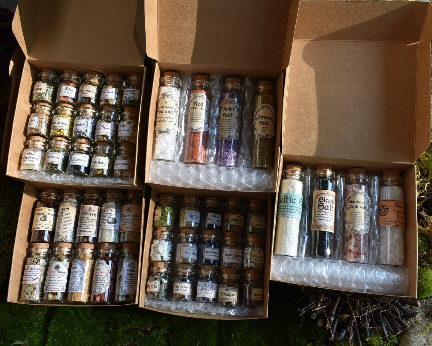 MASTER SET crystals~salts~resin~herbs~ A little of everything