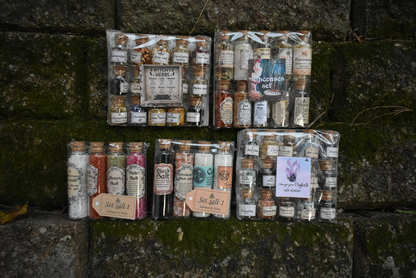 MASTER SET crystals~salts~resin~herbs~ A little of everything