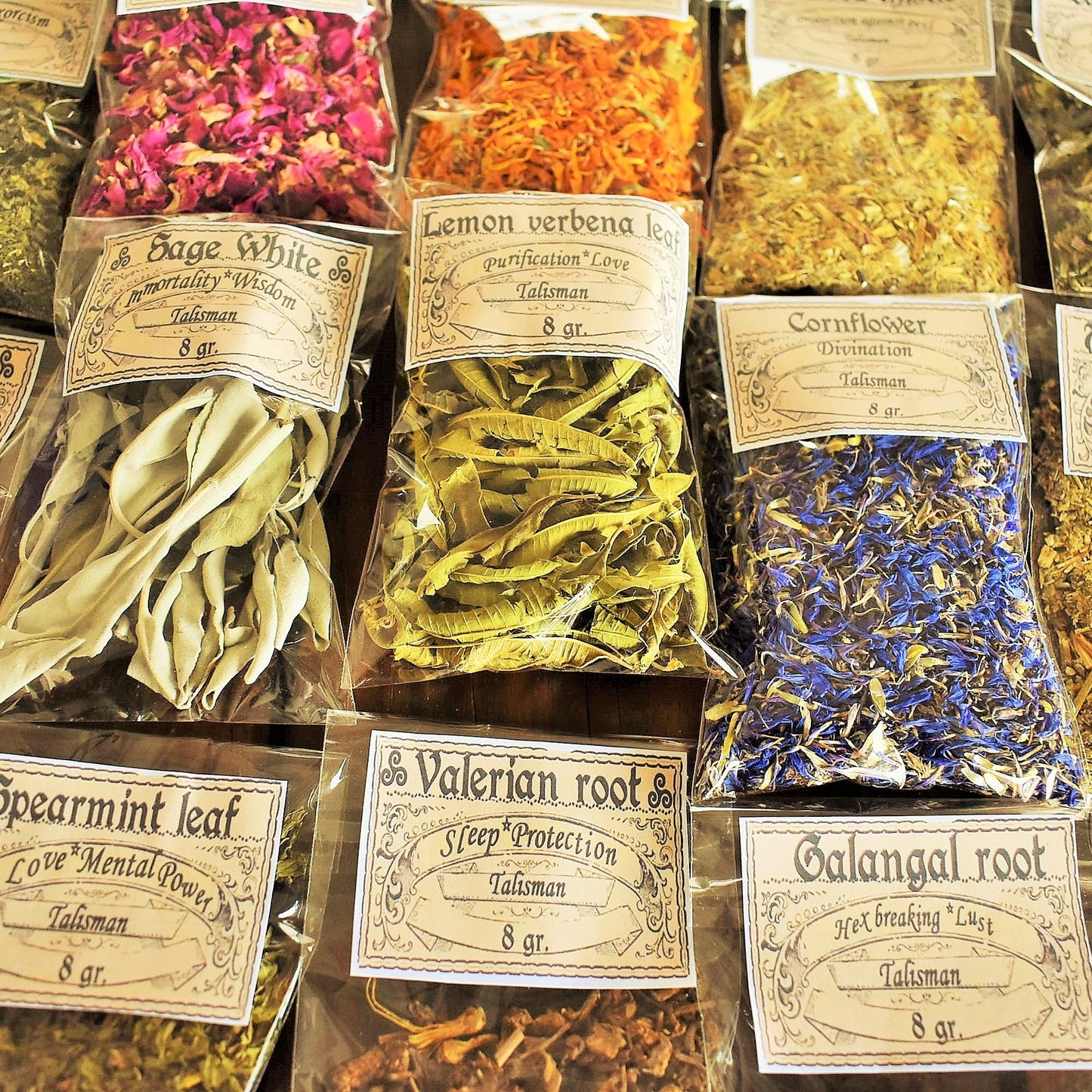 LOT OF HERB BAGS | Magical | Apothecary| Dried flowers| Supplies | Making soaps candles oils